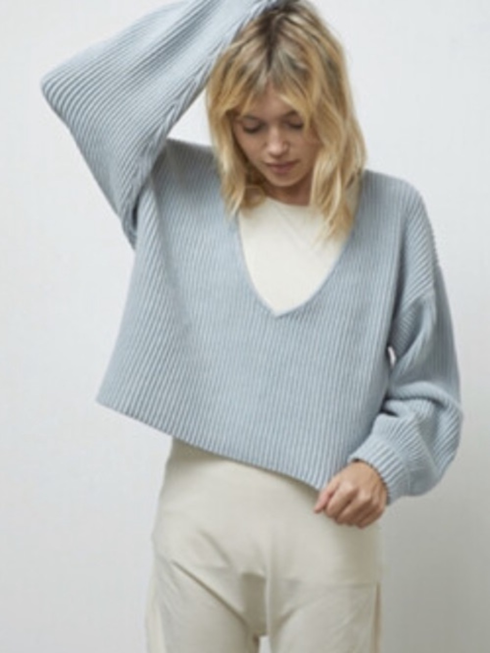 Lunya Oversized Cotton Silk Reversible Sweater